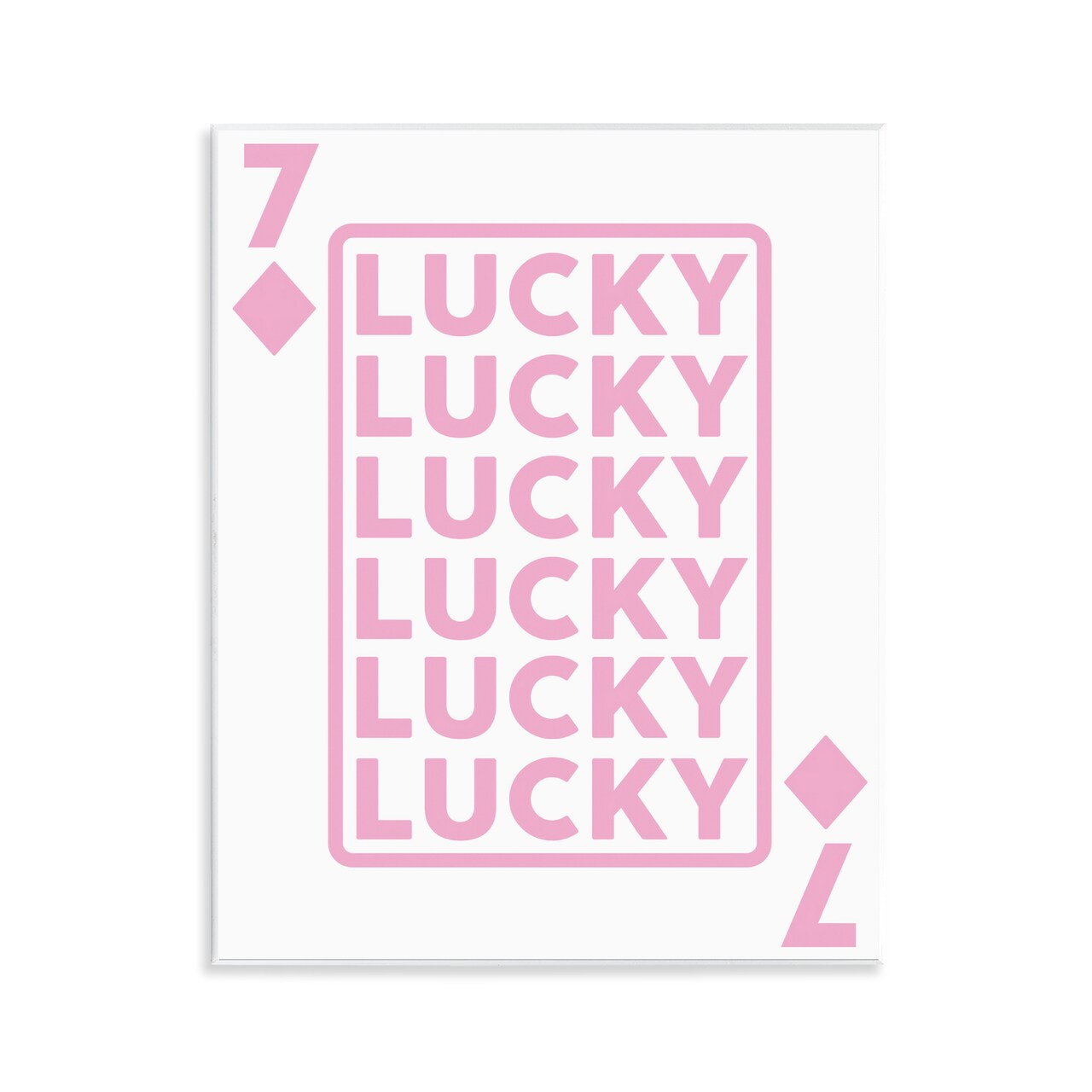 Stupell Industries Lucky Seven of Diamonds Wall Plaque Art Design by Angela Nickeas